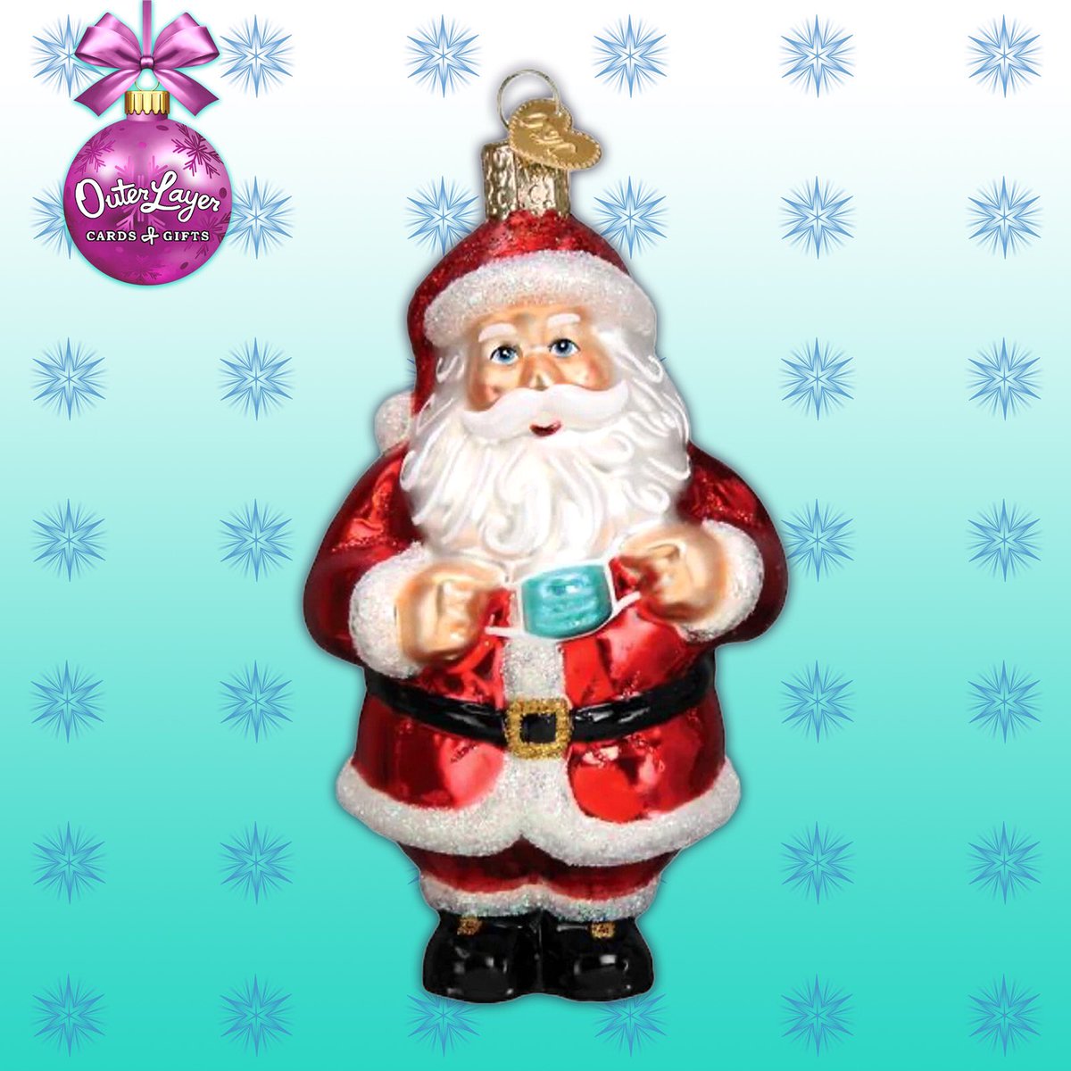 outerlayer's tweet image. Santa Revealed Ornament! 🎅🏼😷🎄
.
👉 outerlayer.com/products/santa…
