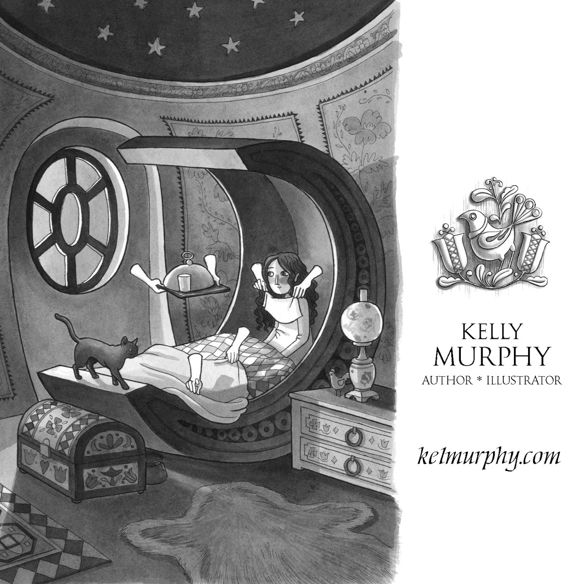 Good eve and happy #kidlitpostcard day! Thrilled to see everyone's works.

I'm an illustrator and sometimes shy author who loves all types of stories, but especially those that teeter on the bizarre side. Feel free to see more at kelmurphy.com