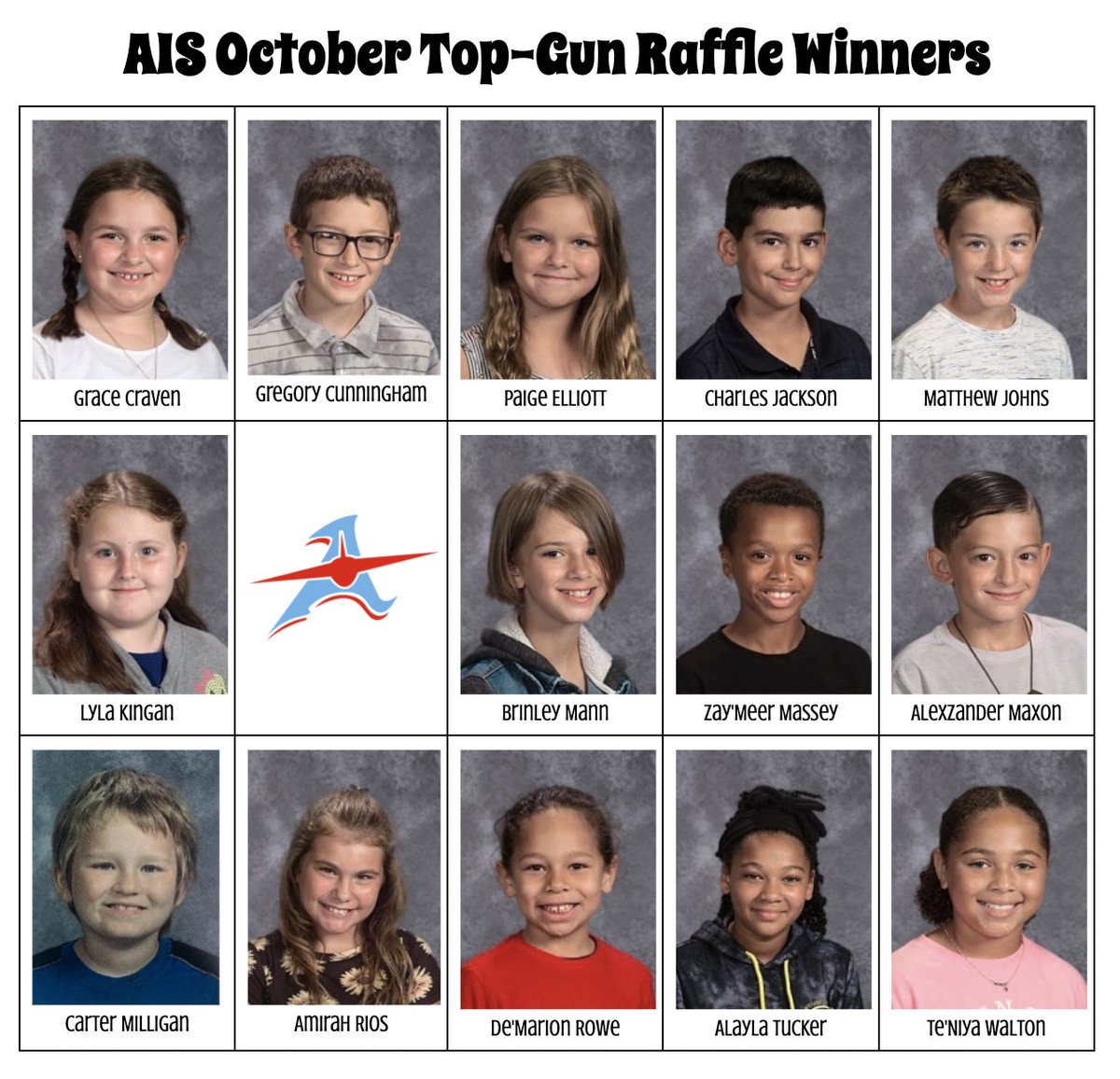 AISAviators's tweet photo. Congratulations to our October Top-Gun Raffle winners!  We are proud of you!  #RepthatA https://t.co/WCeNPOeKbG