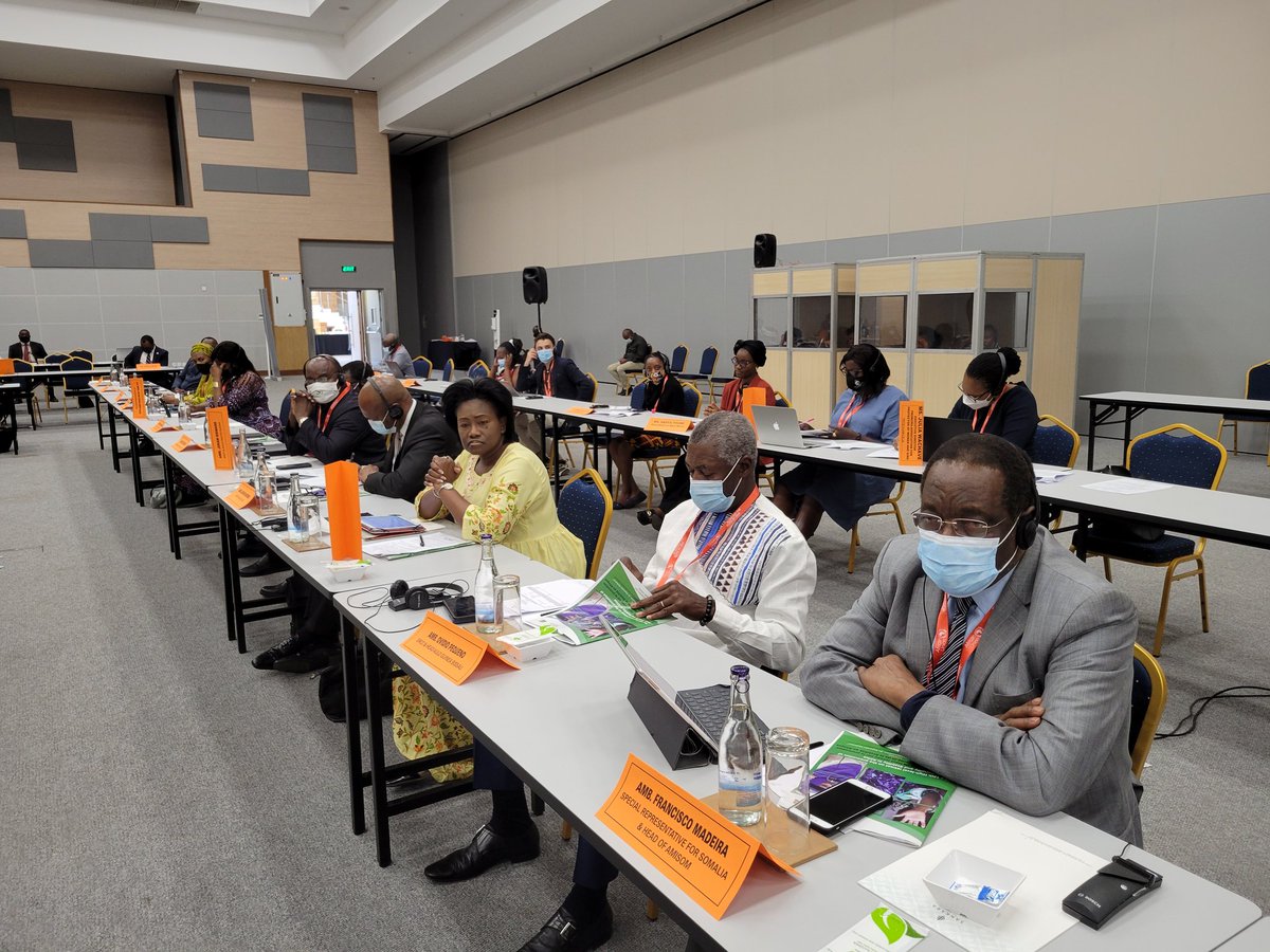 AUC_PAPS's tweet photo. Closing session: The @_AfricanUnion #3rd_High_Level_Debate on the #Silencingtheguns in the new Decade (2021-2030), 3-4 November 2021, Nairobi @Abdel_Araoua @Dumebi21035252 @MiniMmd @AmbFMadeira @amisomsomalia @MichelleNdiaye1 @STGinAfrica @bdindi @OumDaou @tLimi https://t.co/5tICcEKehx