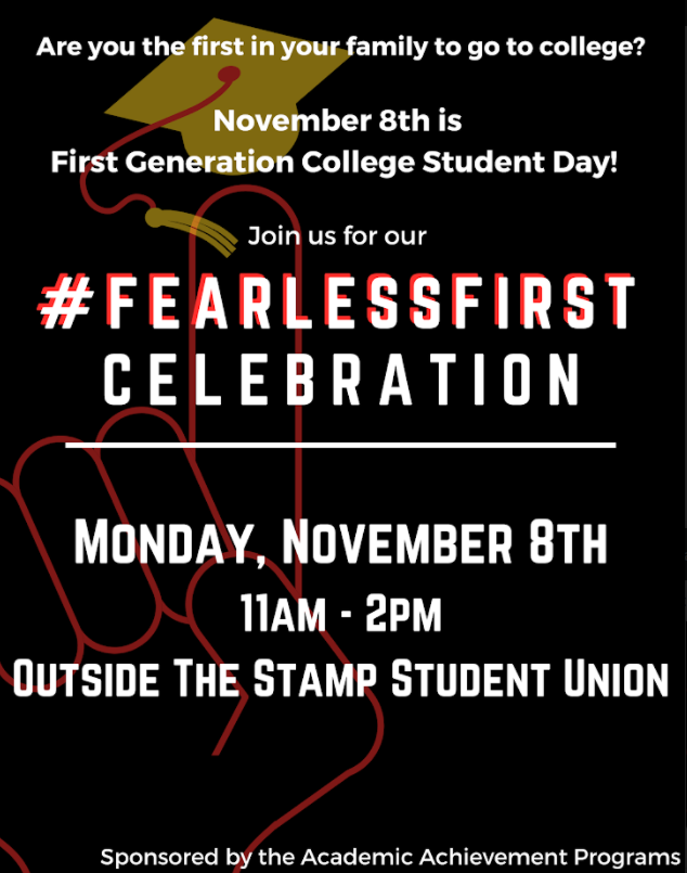 LTSCAdvising's tweet image. Mon, Nov 8, Academic Achievement Programs will host the annual #FearlessFirst Celebration to foster a sense of community among UMD first-generation Terps and celebrate and recognize their accomplishments. 
Stop by Stamp between 11am and 2pm.