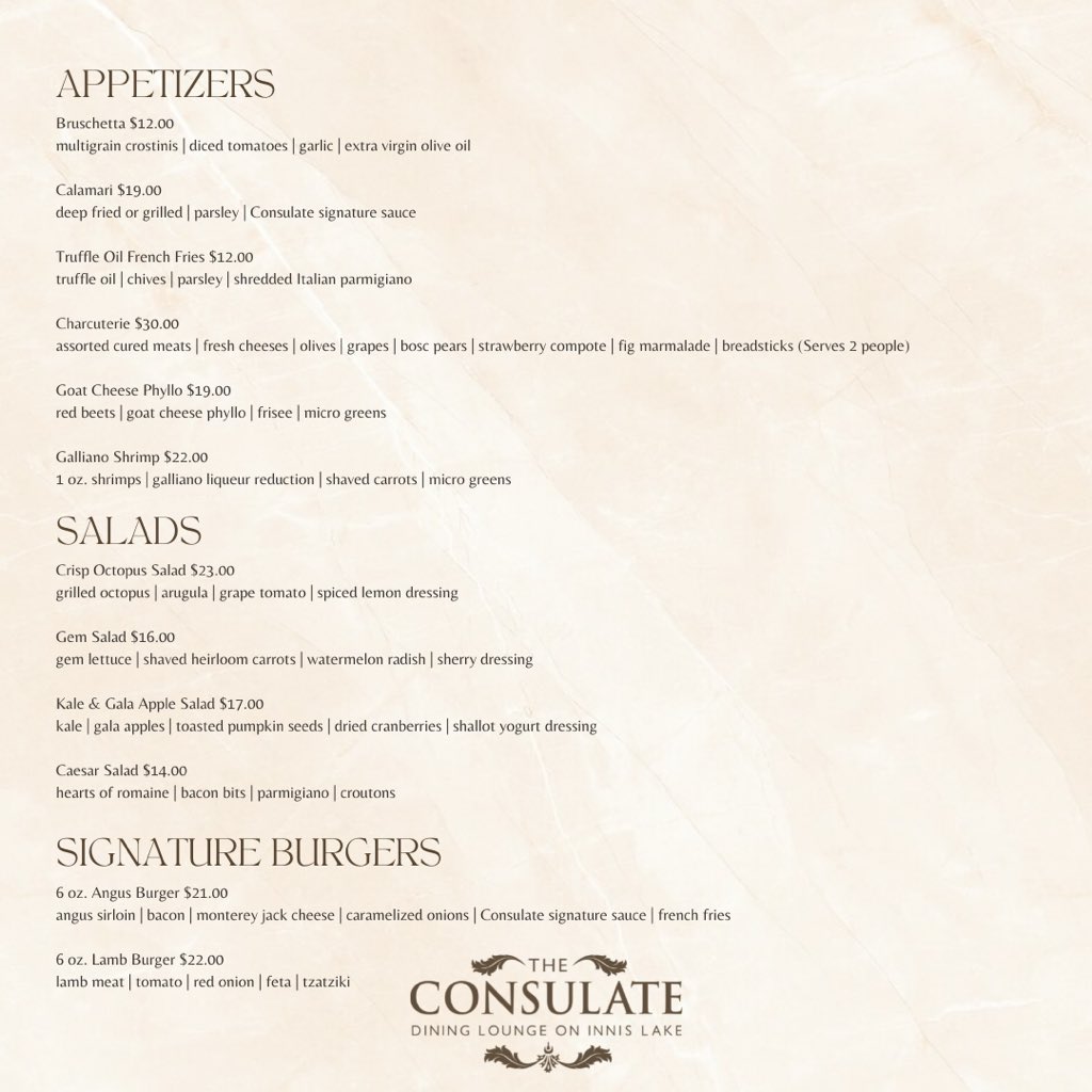 consulatedining's tweet photo. We are so excited to share that our new winter menu is officially here! Check out our website to book your table or order takeout today🥂 https://t.co/9Kr7sQNWSY #caledon #lovelocalcaledon #torontofoodies #torontorestaurants #vaughanrestaurants #bramptonontario https://t.co/YNgeupSHWJ