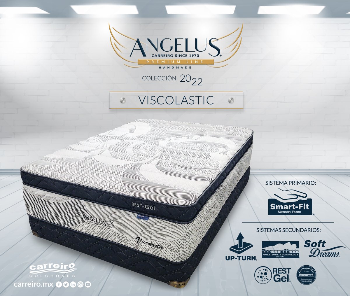 ColchonCarreiro's tweet photo. "Viscolastic" de nuestra línea Premium "Angelus", tiene la cualidad de amoldarse al cuerpo, es suave, cómodo y de un diseño elegante.
https://t.co/iyI0JOsoEa
·
·
#ColchonesCarreiro #bedroomdecor #bedroom #designinspiration #decoracion #homesweethome #design #recamaras https://t.co/T9dh3kqlAR
