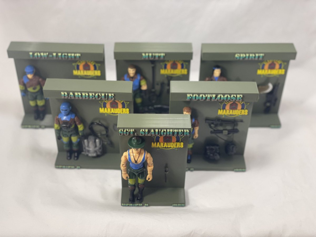 _CIAD_'s tweet photo. Slaughters Marauders look fantastic displayed in stands from “Display Your Figures” on Facebook. I’ve taken an assortment of pics that I’ll be sharing soon, so stay tuned!
💥
#displayjoefigures #gijoe #slaughtersmarauders #figurestand #display #surveillanceport https://t.co/QN4nJnh9xh