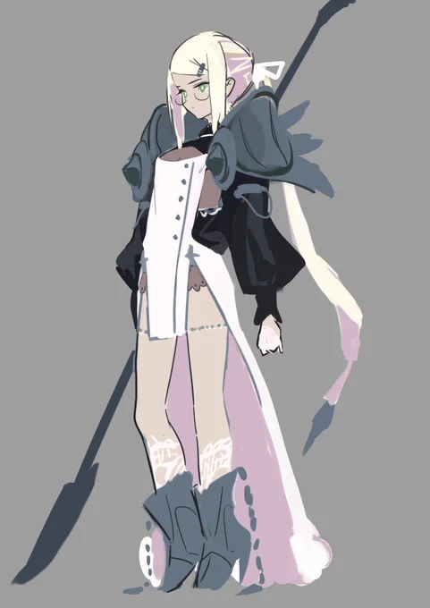 徒然なるままにキャラデザとてもラフ異端者ぶっころがす的な娘かな...?? 