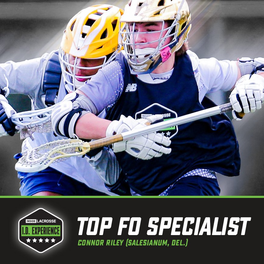 Inside_Lacrosse's tweet photo. Congratulations to the Top Position Players at the IL ID Experience.

A: Jimmy Ayers, St. John’s Prep (Mass.) / @3dNewEngland | @jhumenslacrosse

M: Zach Claiborne, Western Reserve (Ohio) / @juiced_cherries | @jhumenslacrosse

FO: Connor Reilly, Salesianum (Del.) / @MesaLacrosse https://t.co/E8Wa8oP7x3