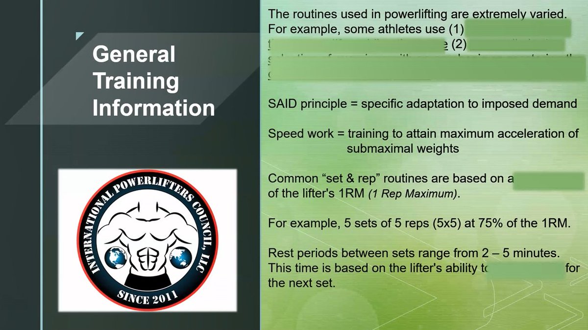 intpowerlifters's tweet photo. General Training Routine Thoughts | 308 | International Powerlifters Council 
 [ https://t.co/HESuPVtE42 ] #PowerLifting #Strongman #Strongwoman #StrengthTraining #PowerBodybuilding #Weightlifting #IPC #DrugFree #NaturalPowerlifter #NaturalBodybuilder https://t.co/9xN9WIxmTU