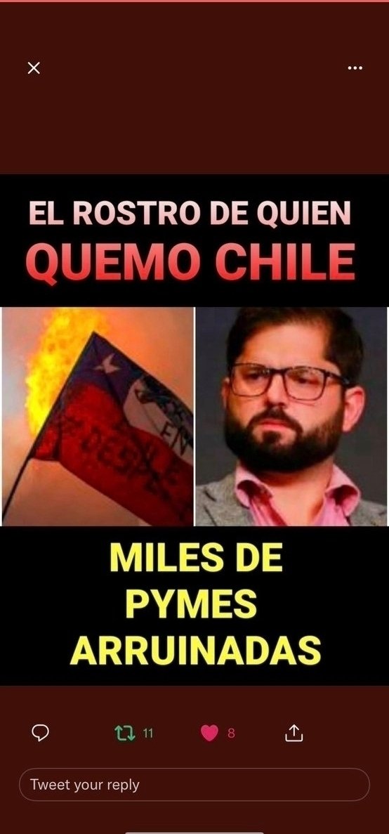 vivimatus's tweet photo. @camilaemiliasv #FueraAbbot encubridor d terroristas corruptos #LonconRenuncia y Linconao son peligro para sociedad viceras d narco terrorismo Mapuche #BastaYa d #IzquierdaMiserableyTerrorista @Verovelasco @Osvaldo04110700 @KekaBasualdo @bastogne1943 @vmoralesa @SoyLuisRicardo @vivimatus https://t.co/WKzGgYBewA