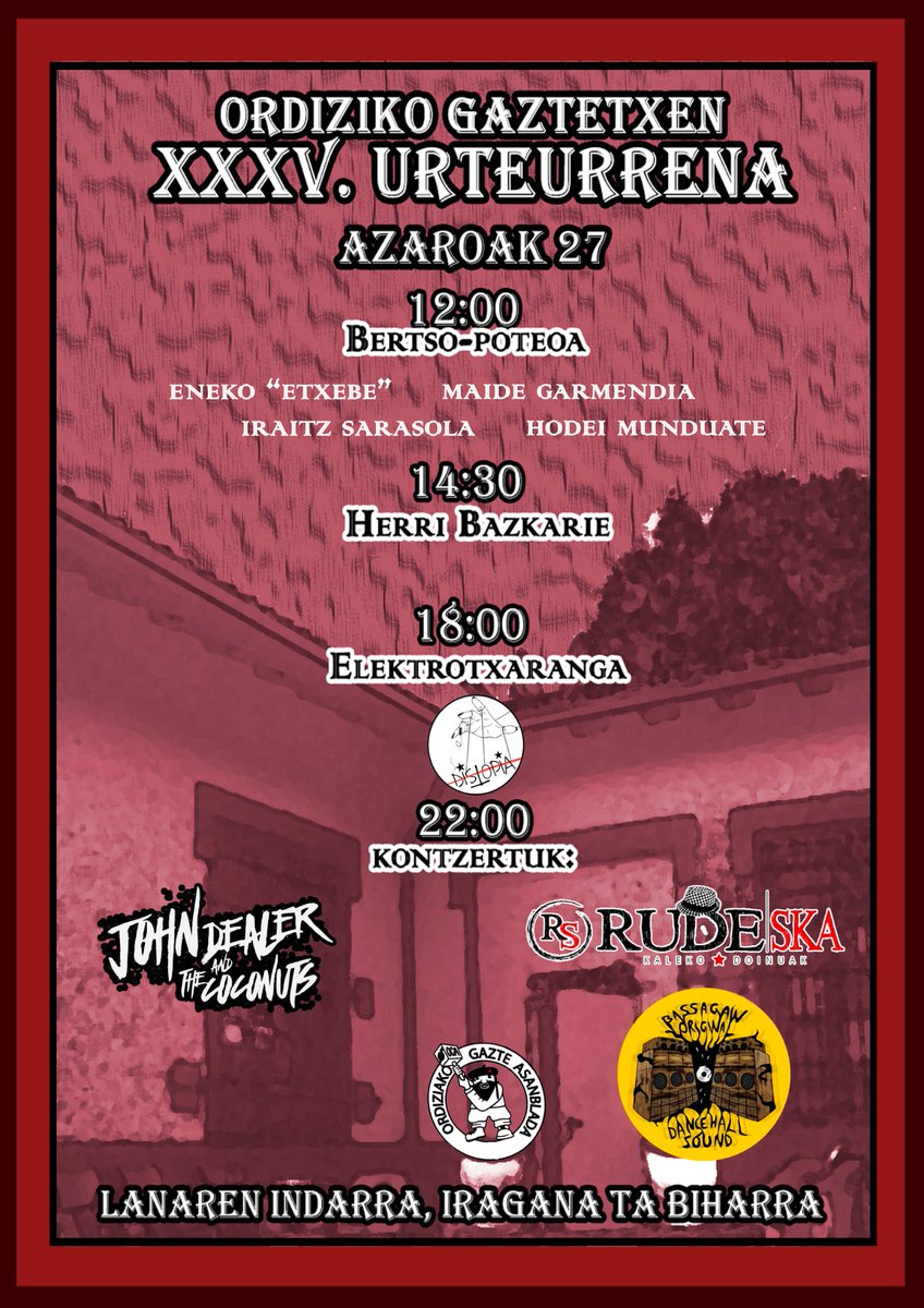 Rudeska eta Bassagain ere izango ditugu gure arten XXXV. urteurrena ospatzen, laister berri gehiago🔥🔥