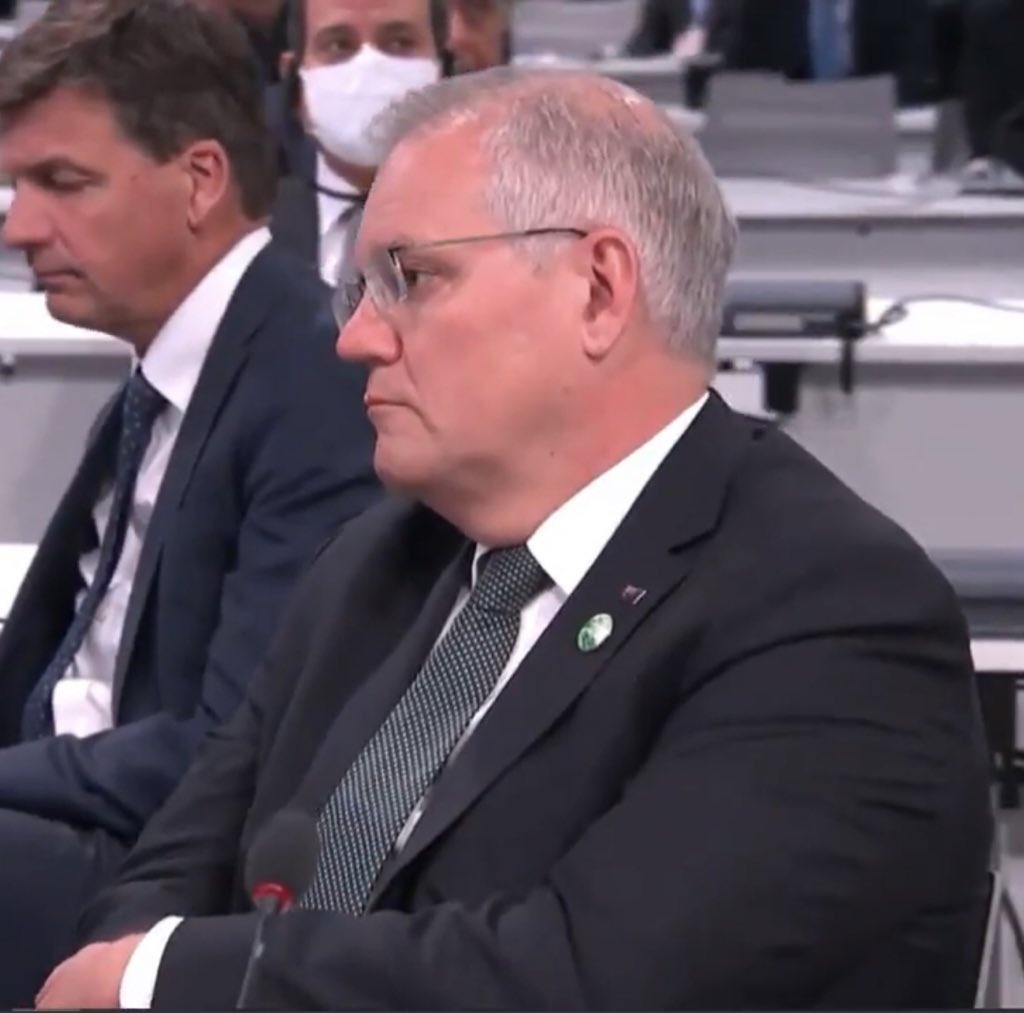 MigrationParty's tweet photo. #GlasgowDeclaration to no longer finance #Coal with GAS & OIL added to the list.
So much for #ScottyTheLiar Gas led recovery.
#ScottyNext #scottydoesnothing #ScottyTheLeaker #MorrisonFailure #cop #COP26Glasow #GlasgowCop26 #afternoonbriefing #TheDrum https://t.co/8Lyy9T69n0