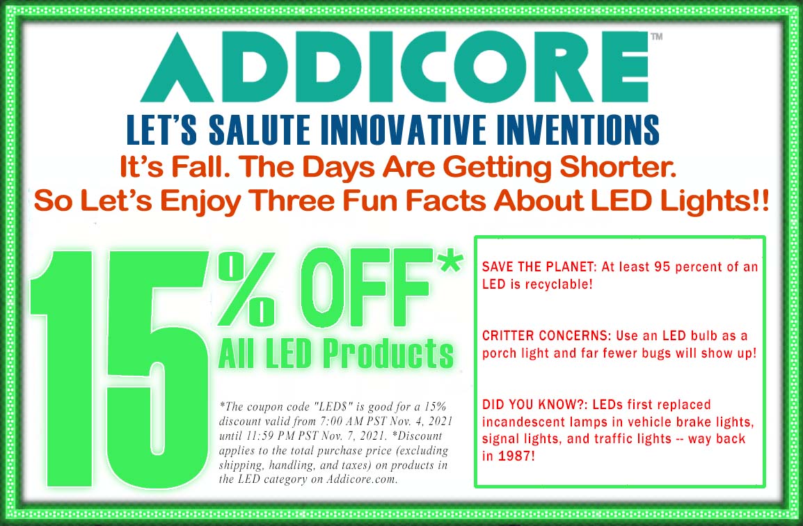 Addicore's tweet image. Addicore Presents - 3 Fun Facts about LEDs!

Use the code LED$ for 15% off LED products! Now through 11/07/21

Check out our LED products here! bit.ly/3bXMIzH

#diy #makers #electronics #Addicore