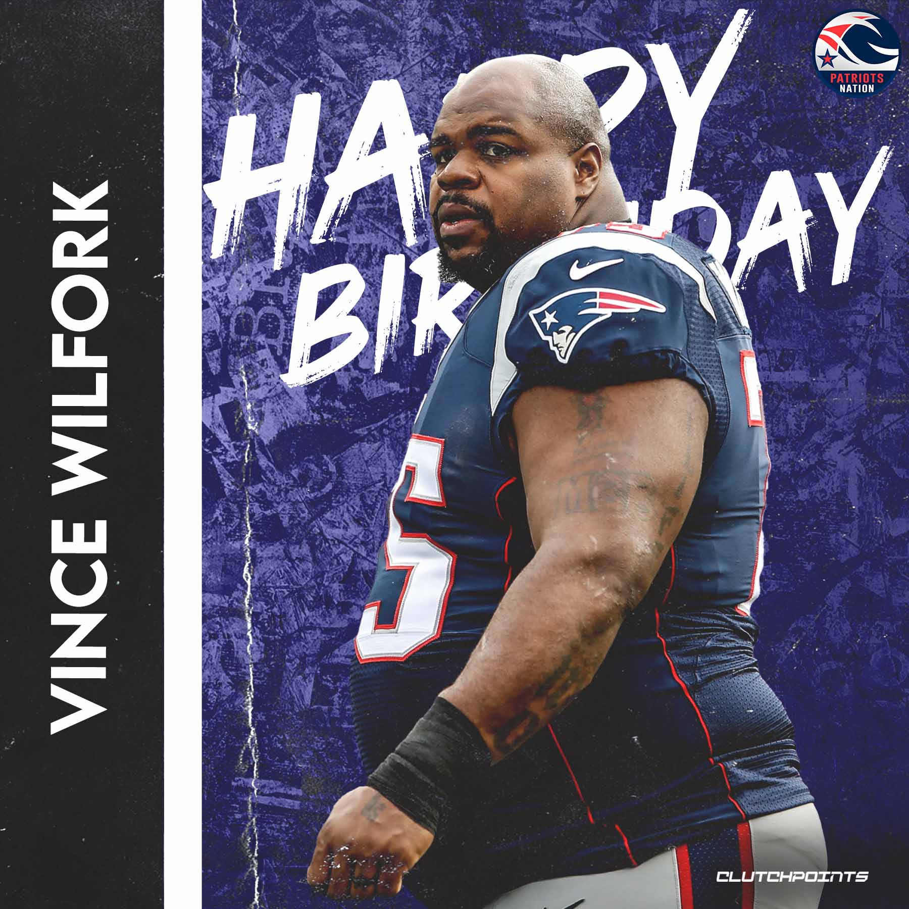 Happy birthday to one and only, 2x SuperBowl champ, Vince Wilfork 