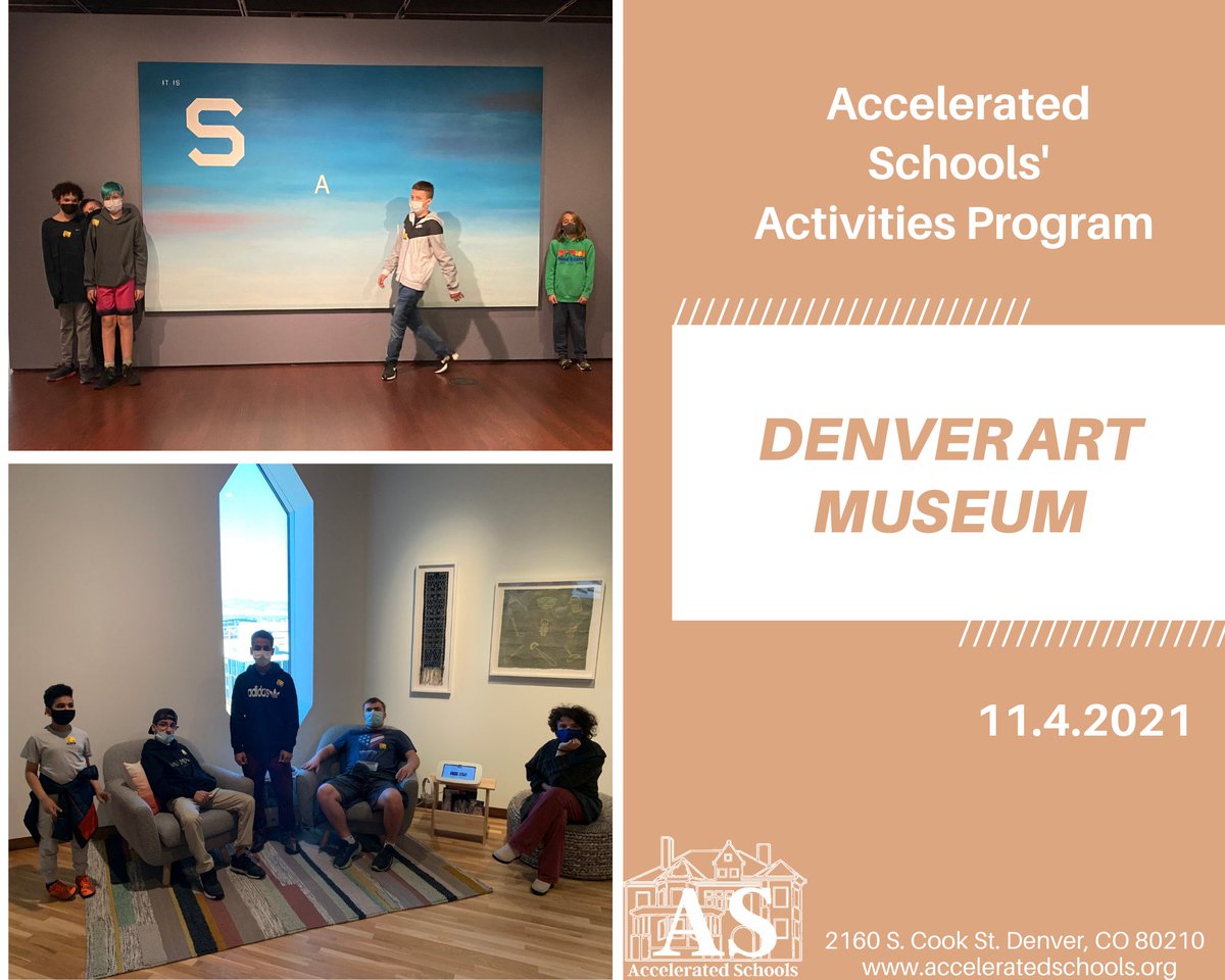 AcceleratedWay's tweet image. Today, qualified students at @AcceleratedWay went on a Community Outing to the @DenverArtMuseum! Call today to speak with an Enrollment Counselor and find out more about our Activities Program! #SupportTheArts #NonProfit #ActivitiesProgram