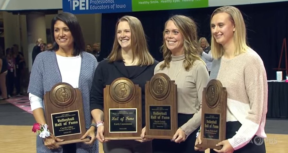 dordtdefenders's tweet photo. Congratulations to Kayla Bartman and Brooke Granstra on being inducted into the Iowa High School Volleyball Hall of Fame! https://t.co/IKpInGdTRw