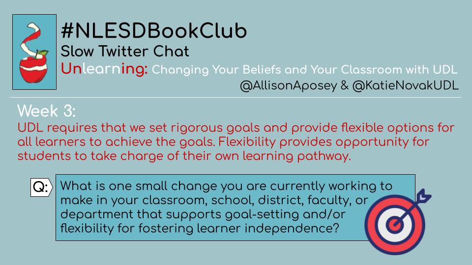 KristaJoyBrown's tweet photo. Inspiring Week 3 of "Unlearning" w/ #NLESDBookClub: Change, why it's so hard sometimes, & what empowers us to take baby steps. Let's keep the conversation going! Add your voice to our #SlowTwitterChat
@NLESDCA @EDU_GovNL @AllisonAposey @KatieNovakUDL @MmeKMoores @omatchim @Got_qs https://t.co/umfGn3hWWi