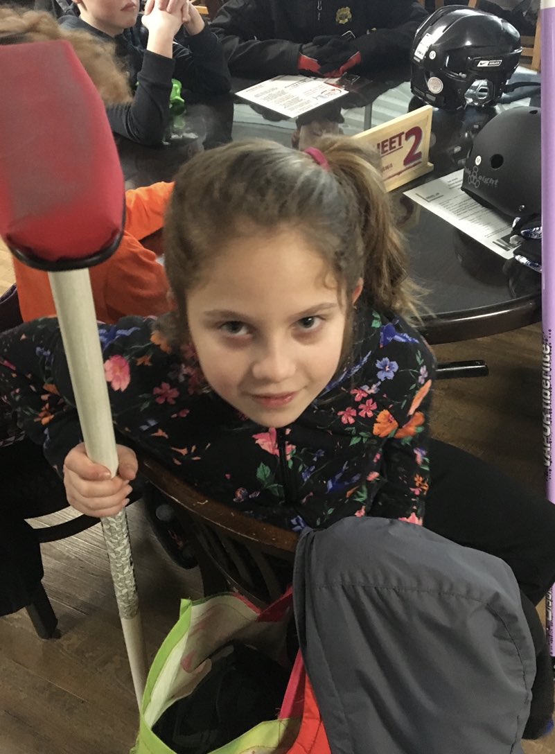 I don’t have a pic of myself curling because no one needs to see that but here’s one of my girl her first year curling #TimCurls
