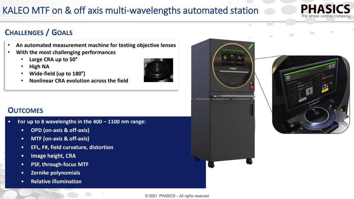 Phasics_SA's tweet image. If you missed the presentation of our new Kaleo MTF station during the @EPICassoc  Product Release event last month, don&apos;t worry the replay is available here: phasics.com/news/2021/11/0…

#opticalmetrology #phasics #wavefrontsensors #KaleoMTF #epicgoeslive #productlaunch