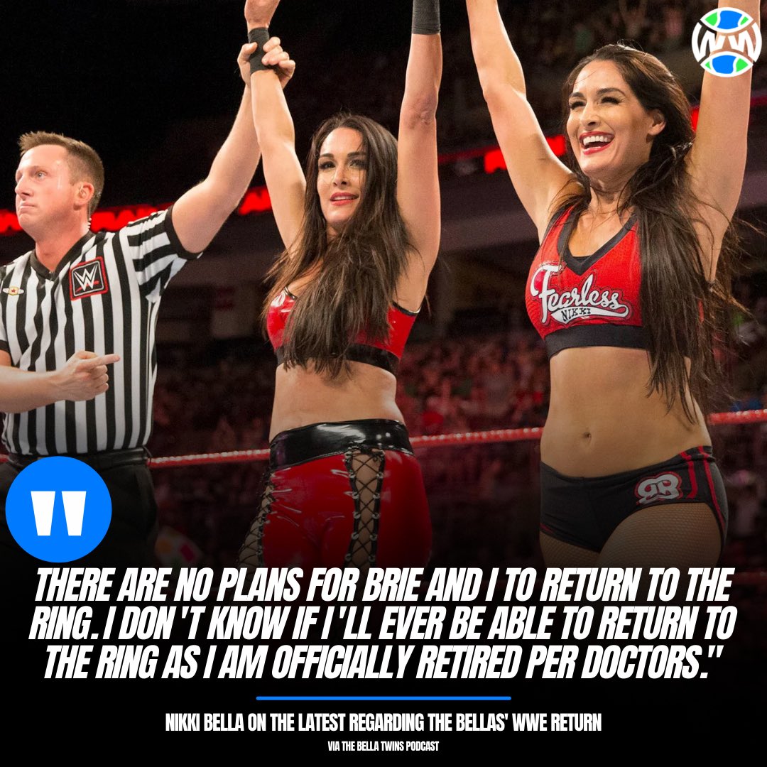 RT @WrestlingWCC: Nikki Bella provides update on the Bellas’ WWE return https://t.co/hRqTlHVtvr