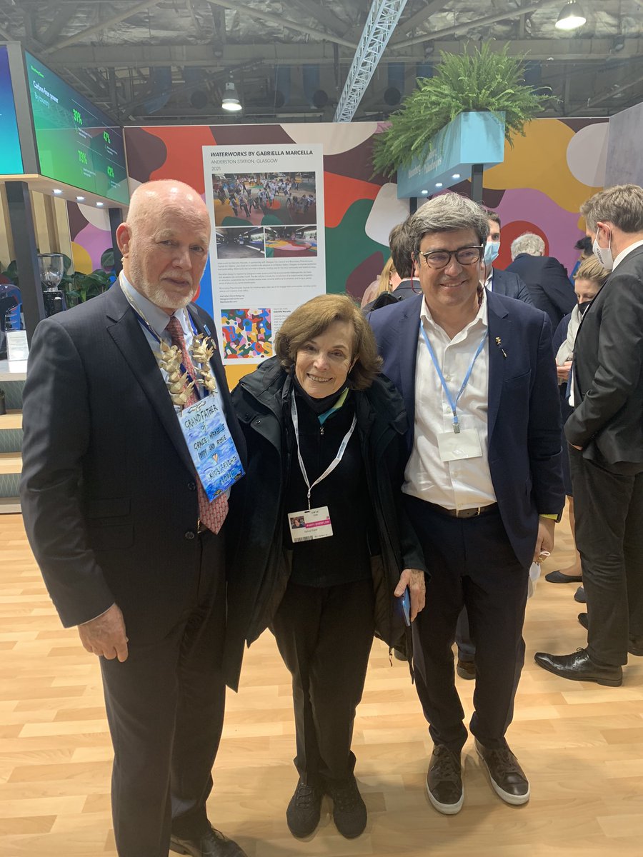 max_bello_m's tweet photo. Two inspirational human beings at  @COP26 thanks @ThomsonFiji and @SylviaEarle for all you have done. Note special envoy Peter’s credential saying who he represents… his beautiful family… we are here not for us, but for those who still have to come and grow https://t.co/sui3qEsGWK