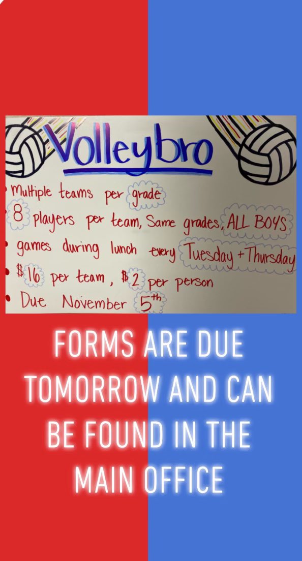 SIGN UP AND BRING MONEY TMRW 🏐💪🏼