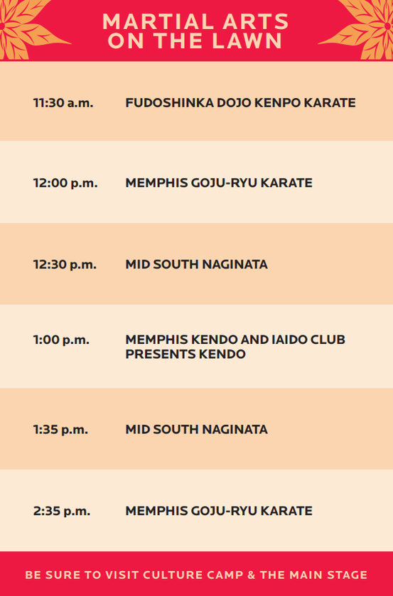 MemphisJF's tweet photo. ONLY 2 MORE DAYS UNTIL THE MEMPHIS JAPAN FESTIVAL'S RETURN ON NOVEMBER 7TH! 
Check out the map and schedule! https://t.co/8igkx6oZ7p