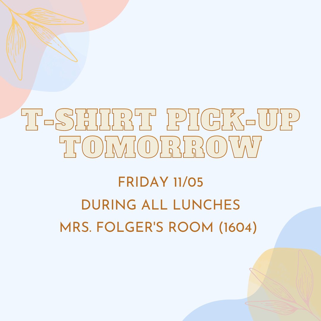 KHSOPBeaut's tweet photo. @KHSIndianNation 
Come pick-up your t-shirts tomorrow during all lunches! https://t.co/FNRFWHV7zM