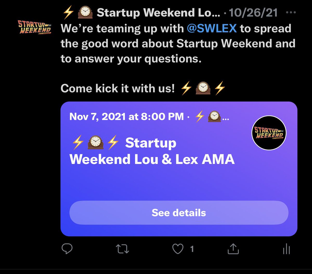 Startup Weekend Louisville tweet media
