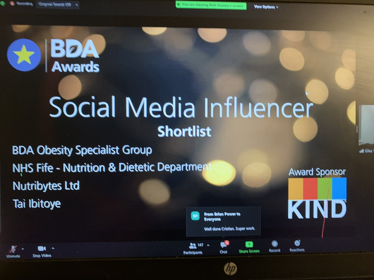 BDA_Obesity's tweet image. We made it to the shortlist for social media influencers.  Thank you to @TabithaWardRD @linslizc @Mpmok for running our social media accounts. Team work 😊