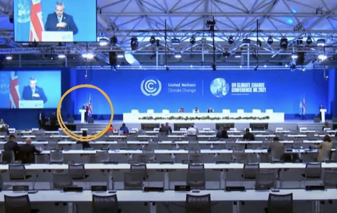 FerIglesias's tweet photo. Delegación argentina al COP26: 120 miembros. 
Asistentes al discurso del Presidente: 14 personas. 
#ElPeorGobiernoDeLaHistoria https://t.co/rw7nrPxYEv