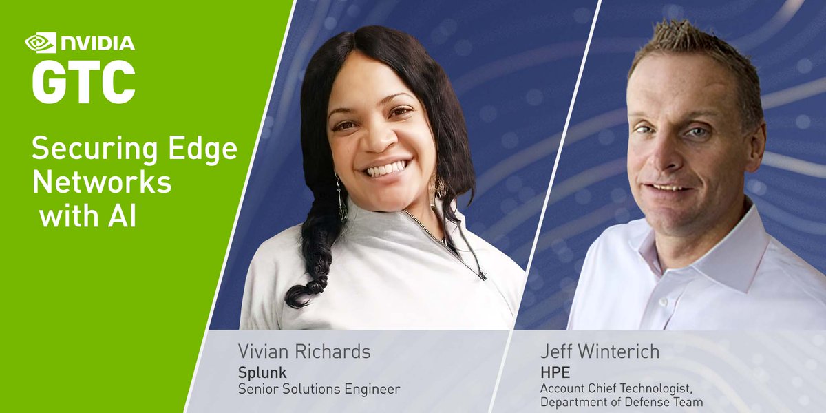 NVIDIAAI's tweet photo. At #GTC21, learn how @splunk and @HPE are providing AI-enabled, real-time monitoring and remediation of an edge network using #NVIDIAMorpheus. https://t.co/m9QzIFhoe3 https://t.co/vqNqrq2XOg