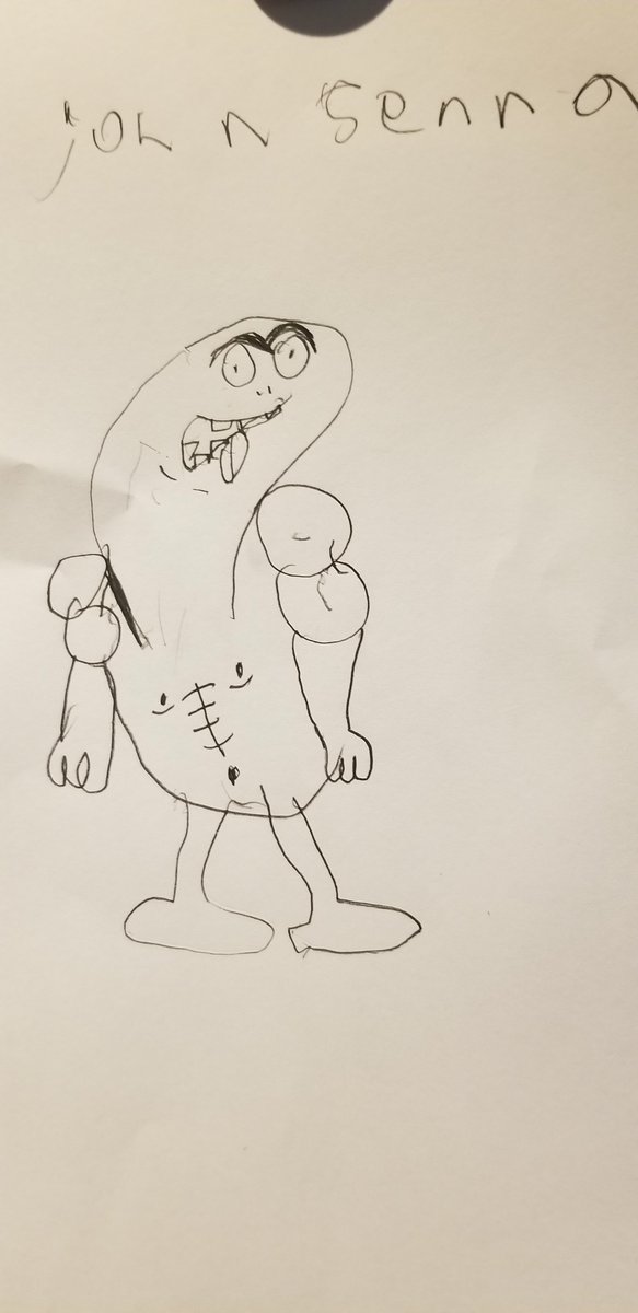 ZeReinhardt's tweet photo. @JohnCena My 8 year old drew this for you. And it's absolutely perfect. Agreed? 🤣 😂 ♥ https://t.co/4rtNHnehMo