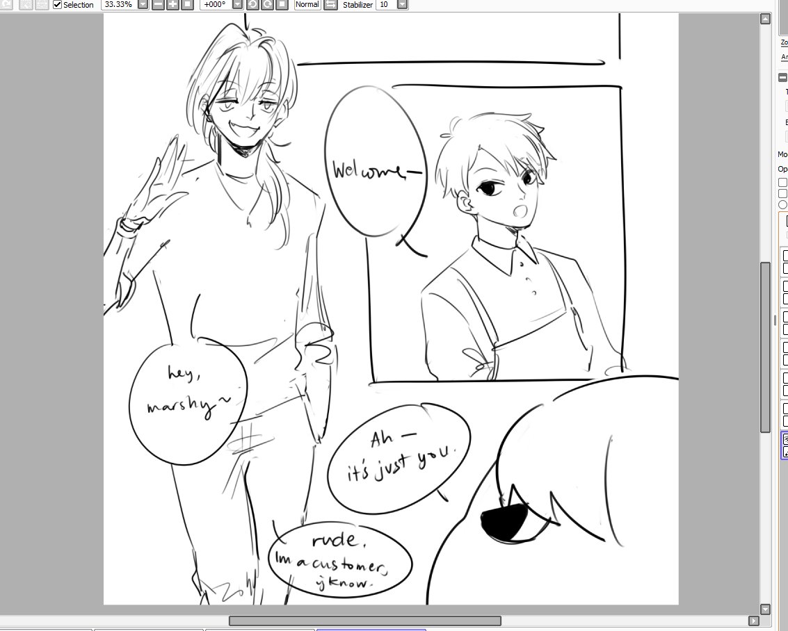 stumbled on an old comic wip for my acnh gijinkas alksjfkasjfa. i'll finish this someday 