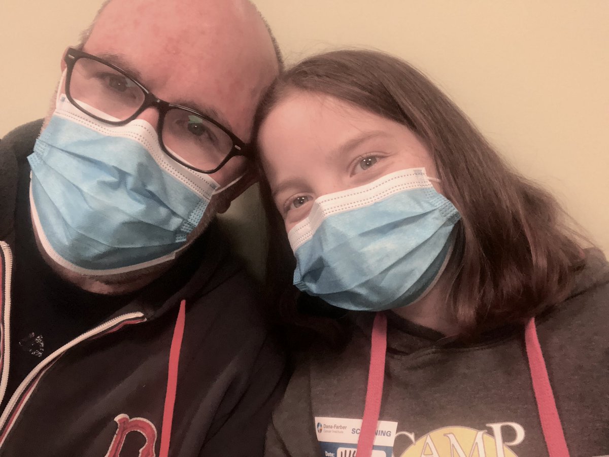 DanKelley66's tweet photo. A very long day of testing for my daughter Bridget today at Boston Childrens Hospital and The Jimmy Fund Clinic, but in the end all the test results looked great, as she nears her 5-year anniversary of being in remission! https://t.co/YkkcuLBWkS