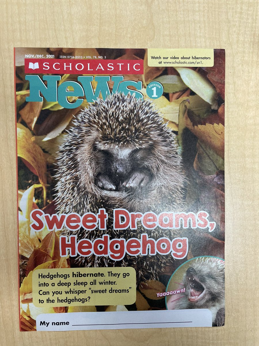 MrsWoodford1's tweet photo. Today we made a KWL chart about Hedgehogs and used @Scholastic News and PebbleGo to learn more about them. Then we worked with a partner to write down a fact we learned to add to our chart #GBWpride https://t.co/61xp0Al5WE