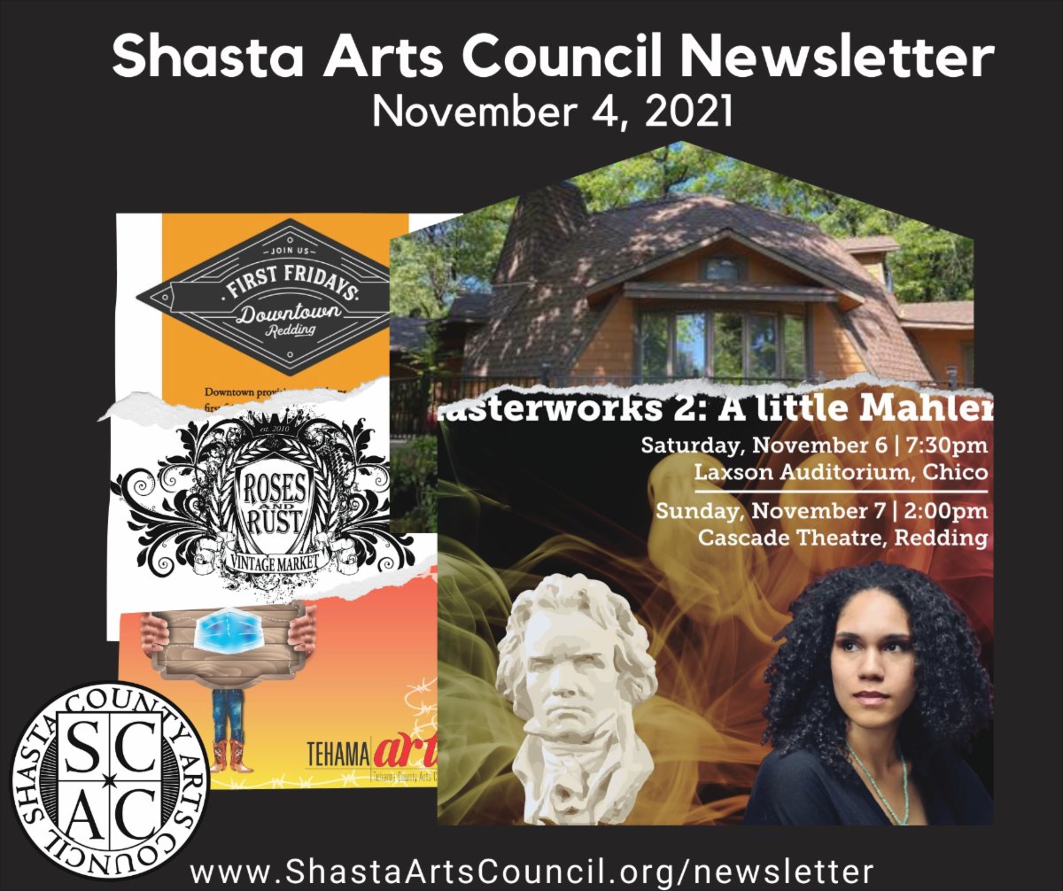 ShastaArts's tweet photo. It’s true, Reggae Fest 6 canceled due to weather. We’re sad too. But, there are several events to save the weekend- First Friday Downtown, AAUW’s 50th Home Tour &amp; Art Show @ North Valley Art League, Roses &amp; Rust, NSS Masterworks 2: A Little Mahler &amp; more! https://t.co/fg1VGyfD6y https://t.co/JNNeZWBzzU