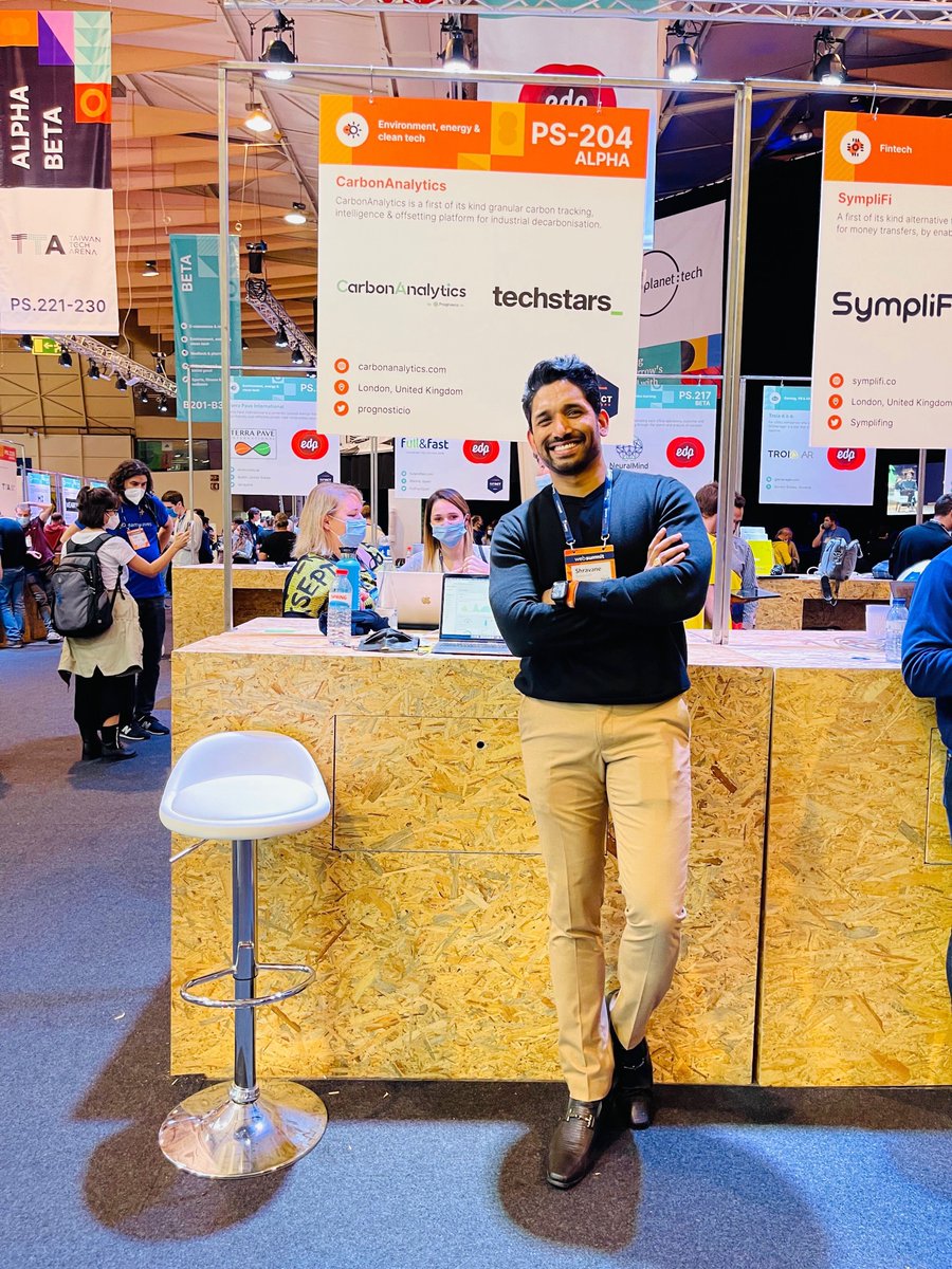 prognosticio's tweet photo. Last day at Web Summit 202, "Exhibition Day". 
A busy but very satisfactory day. Many brilliant people with tons of enquiries. It was surprising how much interest we had. 
Thank you, @WebSummit!  Thank you, @Techstars ! Thank you, Lisbon!!!
#WebSummit #COP26 #ClimateAction https://t.co/xmyEBBewtf