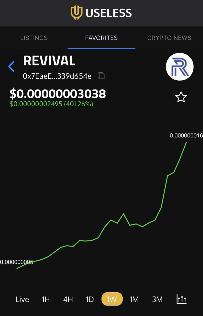 <a href="/AltcoinDailyio/">Altcoin Daily (backup account)</a> If this doesn’t show you, I don’t know what will!!
#RevivalDeFi $RVL <a href="/RevivalDefi/">RevivalDeFi</a>
