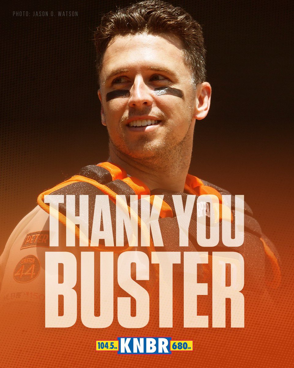 KNBR's tweet photo. It’s official.

From all of us at KNBR, and Giants fans across the world, thank you Buster. https://t.co/s3rJvQYDAT