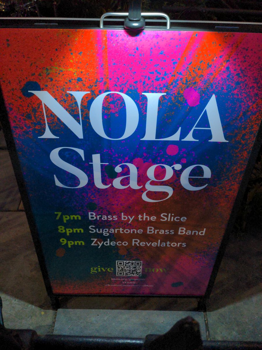 BrassByTheSlice's tweet photo. Kicking things off at @bkconservatory TONIGHT! If you're near 7th Ave and Lincoln, you'll be hearing us soon. https://t.co/tuo5rLUoAY