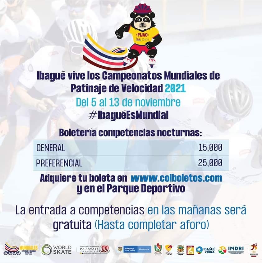 notidesor's tweet photo. ¿Estás listo para vivir el Mundial de Patinaje? Disfruta de las competencias en el Patinódromo del ParqueDeportivo, del 6️⃣ al 1️⃣3️⃣ de noviembre.
#PatinajeMundial #ibagueciudadmusical #IMDRI #INDEPORTESTOLIMA #alcaldiaibague #MinisterioDelDeporte #MinTIC #comunidadsorda https://t.co/mP39yHANWx