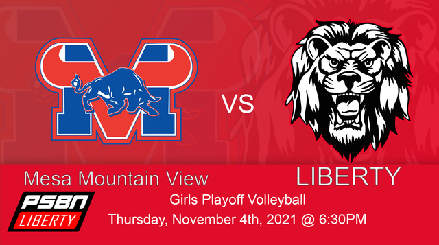 LibertyPSBN's tweet photo. It's time for some playoff volleyball in the AIA 6A Conference! #7 @LibertyLionsVB will host #10 @MVTOROS_AD!

If you can't make it out, you can watch the tournament match LIVE, FREE &amp; anytime again on-demand with PSBN! #AZHSVB

WATCH▶️https://t.co/4lKnSgVR0Y https://t.co/Rfp9z0459A