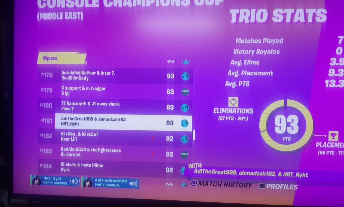 AdiHimself's tweet photo. Quald for console fncs round 2
Such a good match history except 1 match
@TeamStingME 
#HailSting https://t.co/O7djivTtOI