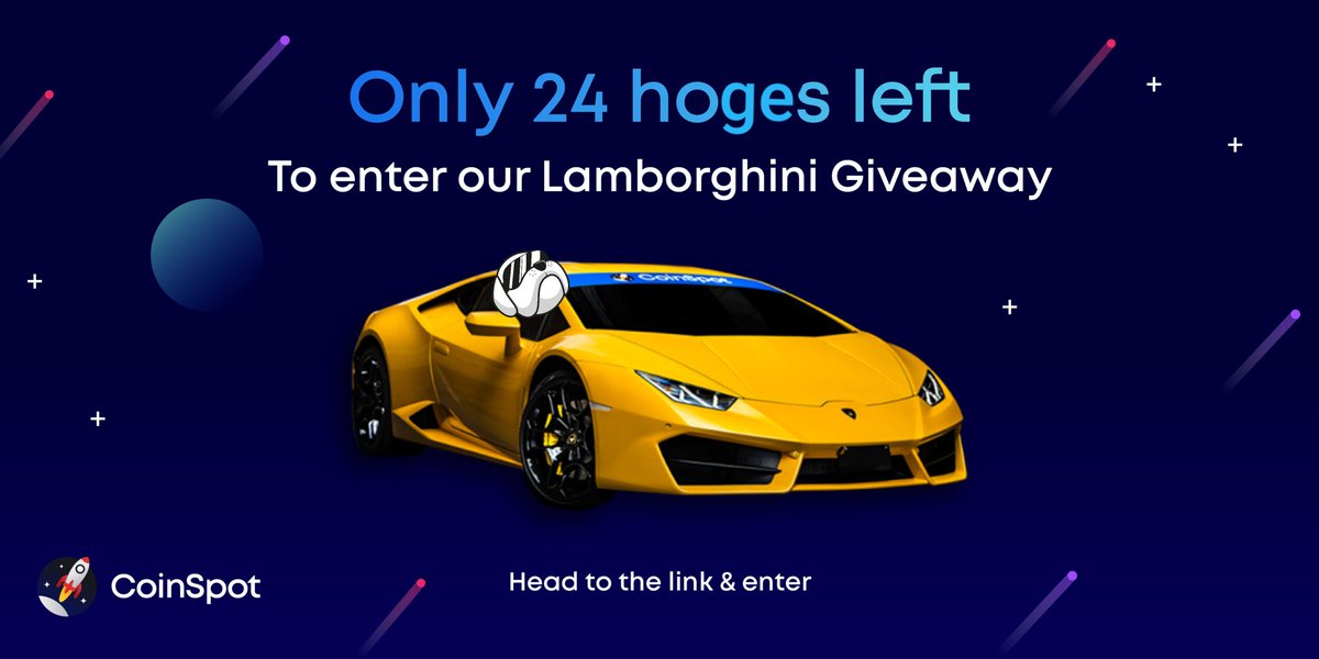 Emesy's tweet photo. @coinspot Wen Lamborghini Hogican? #Hoge wants a ride to the moon https://t.co/ypI8B9AulF
