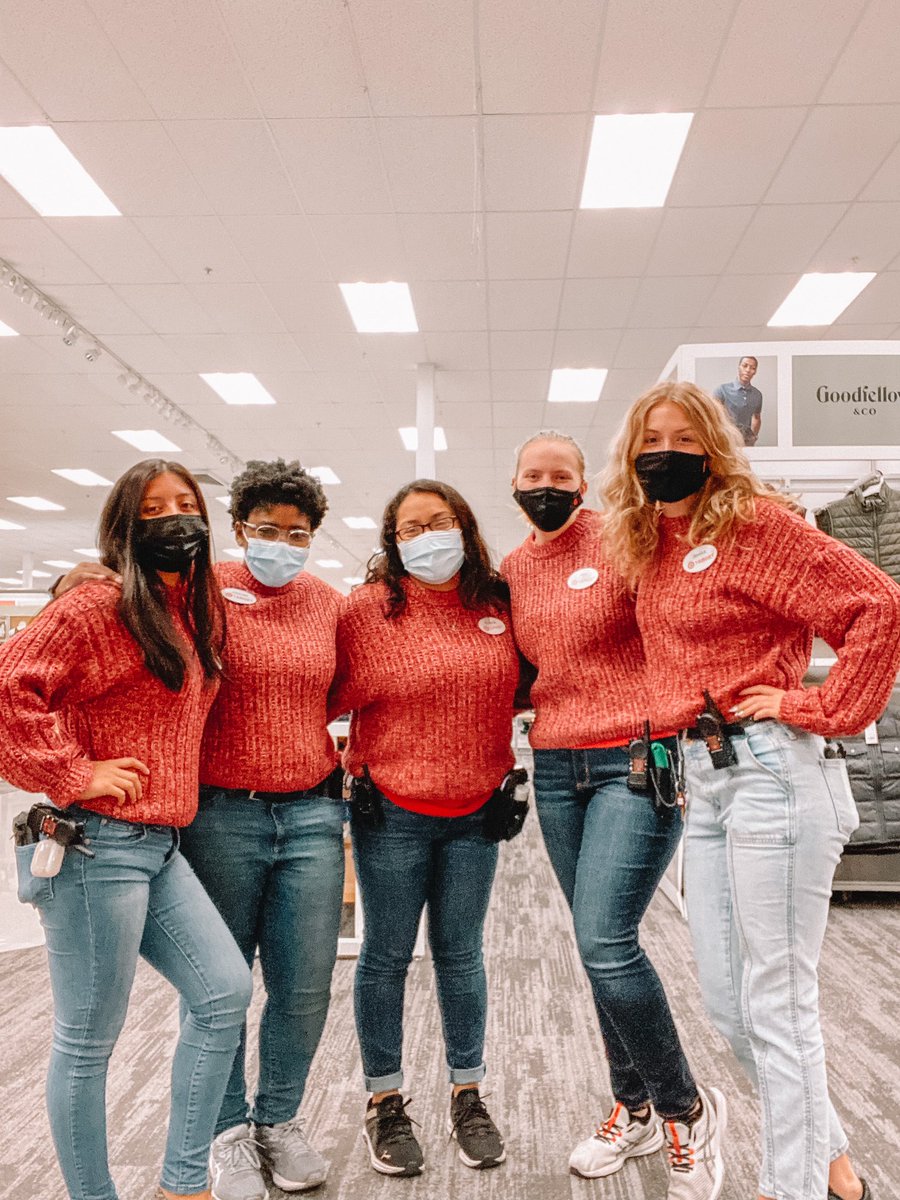 The style team rocking their matching Universal Thread sweaters!! #worksomewhereyoulove #target #2310pride #style