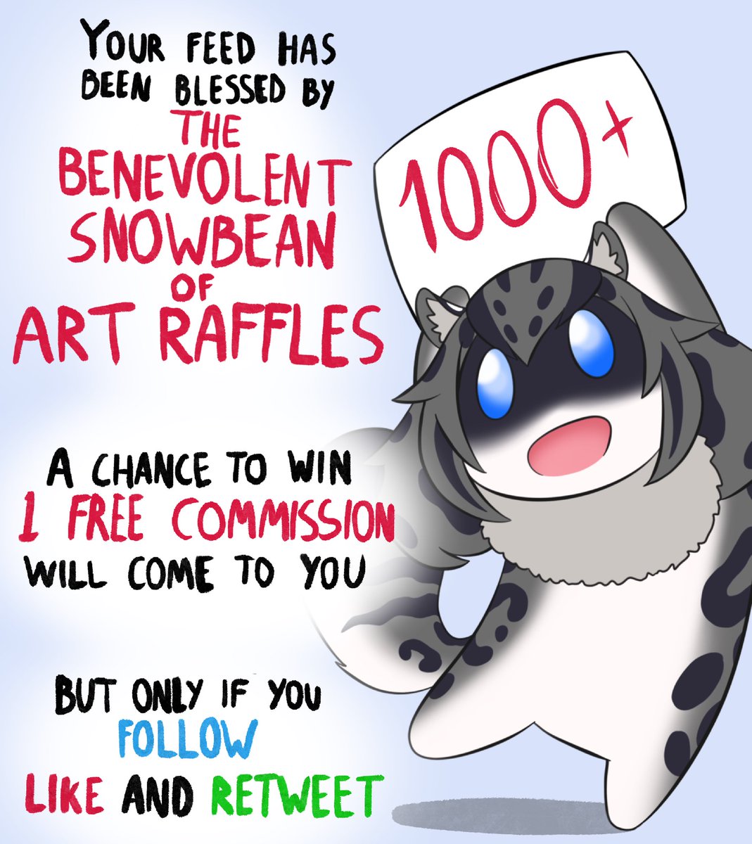 AkiBesuto's tweet photo. 🎉 ART RAFFLE GIVEAWAY TIME 🎉
We reached 1000 followers during Ynkatoba, and thus we summon our beloved snowbean once again!
Just like last time first prize will be a fully shaded piece, and second will be 2 emotes this time
#artraffle #raffle #Giveaway 
Thank you all so much ❤️ https://t.co/tG5BgQf6po