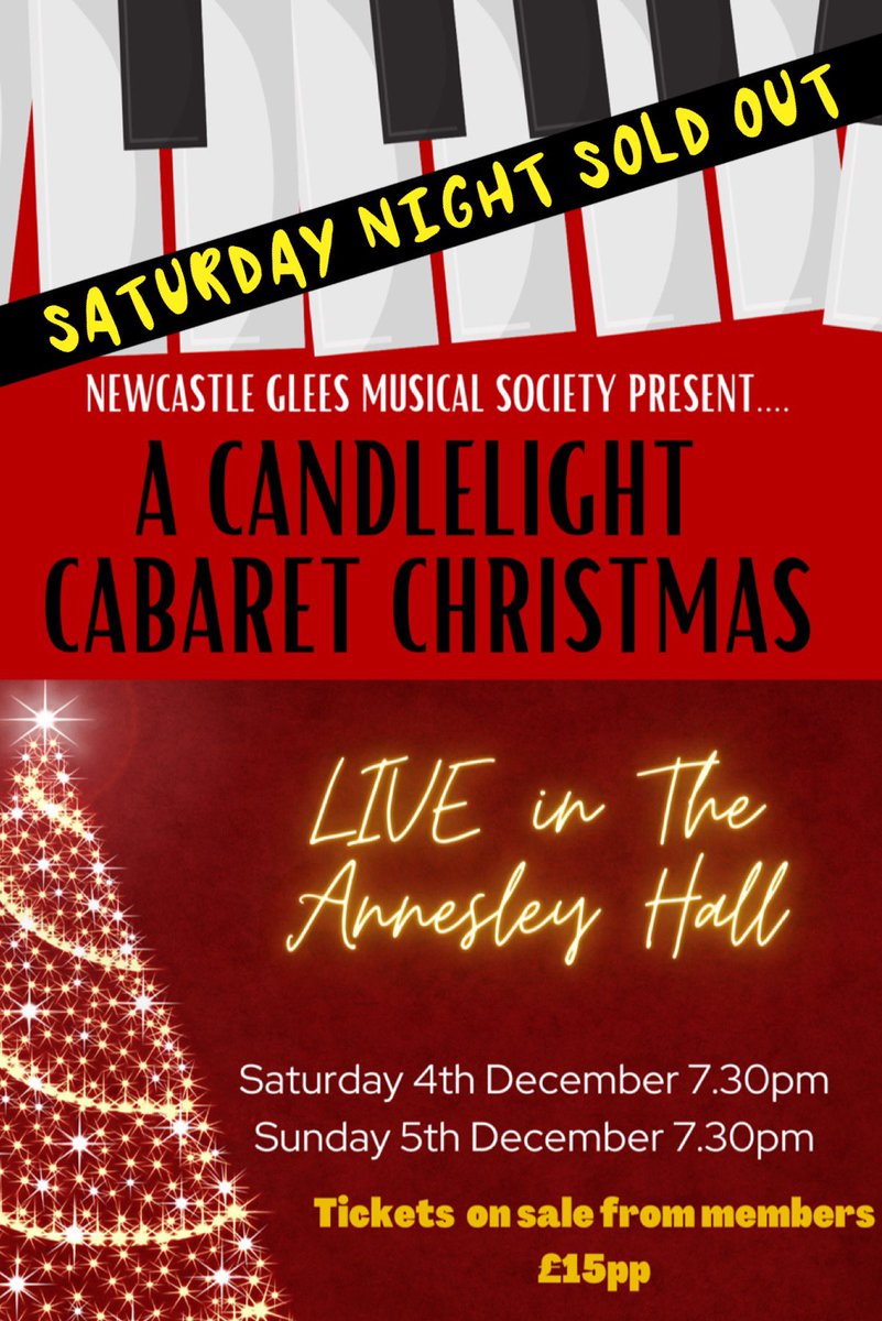 NewcastleGlees's tweet image. SATURDAY SHOW SOLD OUT. Last few remaining tickets available for Sunday 5th December. Get in touch #newcastleglees