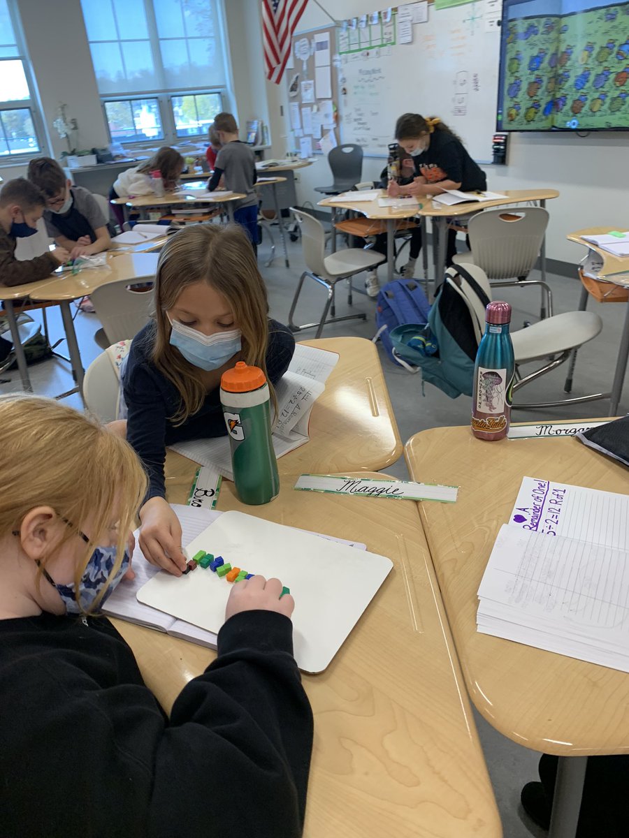 MsKlusmann's tweet photo. Reading an interactive story in math to practice division with REMAINDERS 🧮 https://t.co/pAFf2Vy5yF