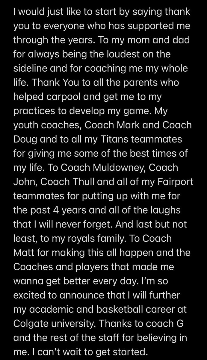 I’m so excited to announce my commitment to further my athletic and academic career at Colgate university. Once a raider always a raider! <a href="/ColgateWBB/">Colgate Women’s Basketball</a> <a href="/NurseGMO/">Ganiyat A. (Coach G)</a> <a href="/syracuseroyals/">New York Royals</a> #Committed