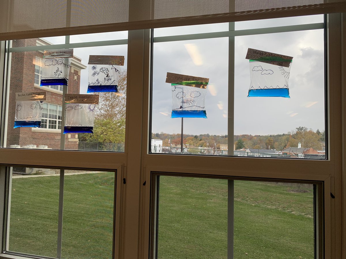 MsKlusmann's tweet photo. Learning about evaporation and condensation in science with water cycle experiments! 💧☀️☁️ https://t.co/8kKxe7d9HW