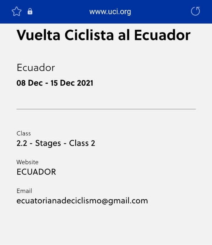 Federación Ecuatoriana de Ciclismo tweet media